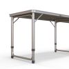 Outsunny 8ft Portable Beer Pong Table with Adjustable Legs, Folding Camping Table, Aluminum Picnic Table, for Party, Travel, BBQ, Beach