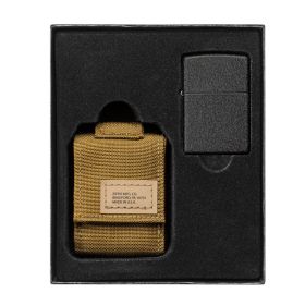 ZIPPO MODULAR POUCH AND BLACK CRACKLE LIGHTER (Option: COYOTE)